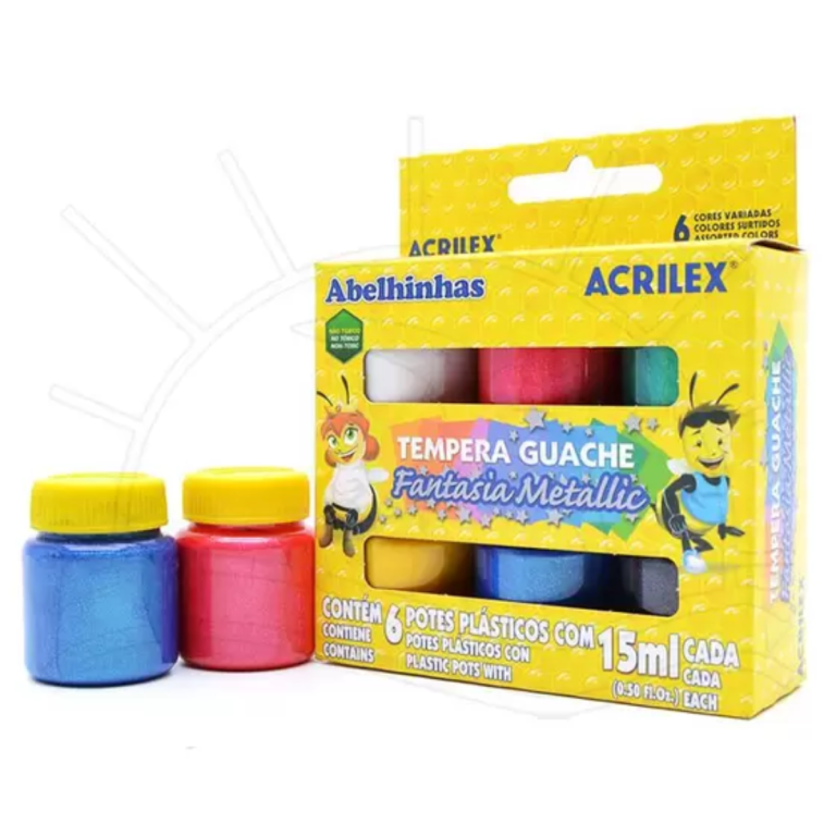 TINTA GUACHE ACRILEX FANTASIA 6P 20020
