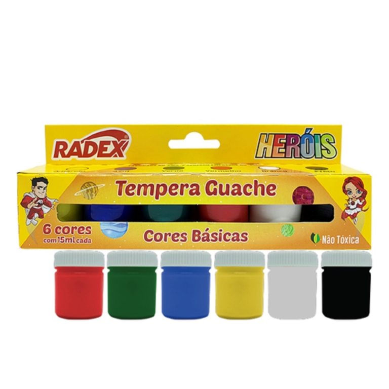 TINTA GUACHE RADEX 6C 15ML