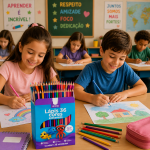 Lápis de Cor Onda 36 Cores Sextavado Escolar