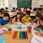 Lápis de Cor Leo e Leo 12 Cores Sextavado Escolar