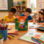 Lápis de Cor Leo e Leo 24 Cores Sextavado Escolar