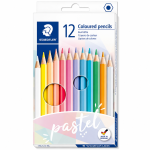 Lápis de Cor Staedtler 12 Cores Pastel Sextavado Escolar
