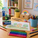 Lápis de Cor Staedtler 12 Cores Sextavado Escolar