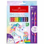 Ecolápis De Cor Faber Castell 12+2 Coleção Unicórnio