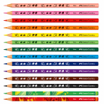 Ecolápis De Cor Faber Castell 12+2 Coleção Dinossauro