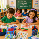 Ecolápis De Cor Faber Castell 12+2 Coleção Dinossauro