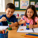 APONTADOR FABER CASTELL DINOSSAURO 123 DEPOSITO VERDE E AZUL