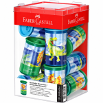 APONTADOR FABER CASTELL DINOSSAURO 123 DEPOSITO VERDE E AZUL