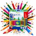Lápis de Cor Staedtler 24 Cores Sextavado Escolar