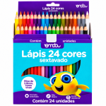 Lápis de Cor Onda 24 Cores Sextavado Escolar