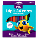 Lápis de Cor Onda 24 Cores Sextavado Escolar