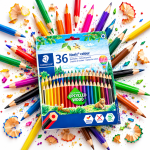 Lápis de Cor Staedtler Noris 36 Cores Sextavado Escolar