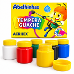 Têmpera Guache Acrilex 6 Cores Escolar