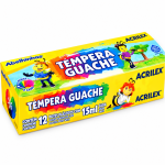 Têmpera Guache Acrilex 12 Cores Escolar