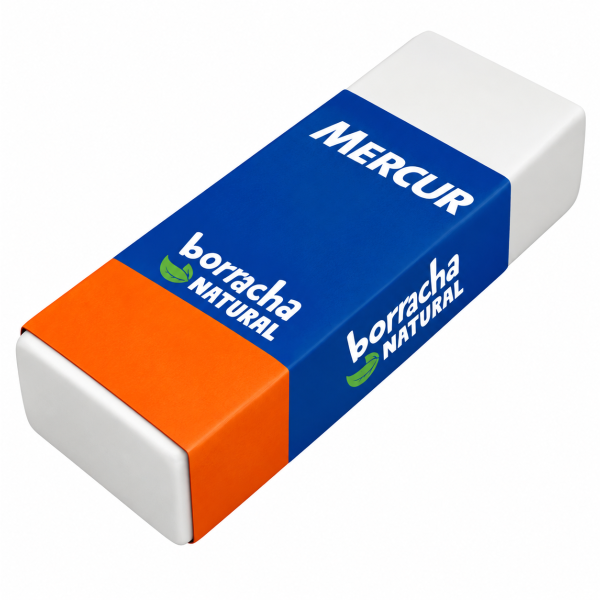 Borracha Branca Natural Mercur com Capa de Papel