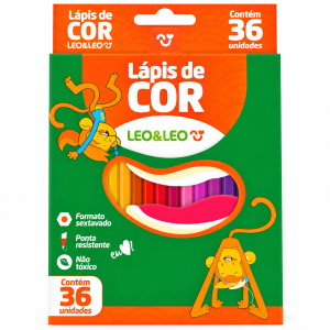 Lápis De Cor 36 Cores Sextavado Leonora Leo & Leo