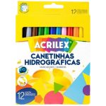 Canetinha Hidrográfica Acrilex 12 Cores