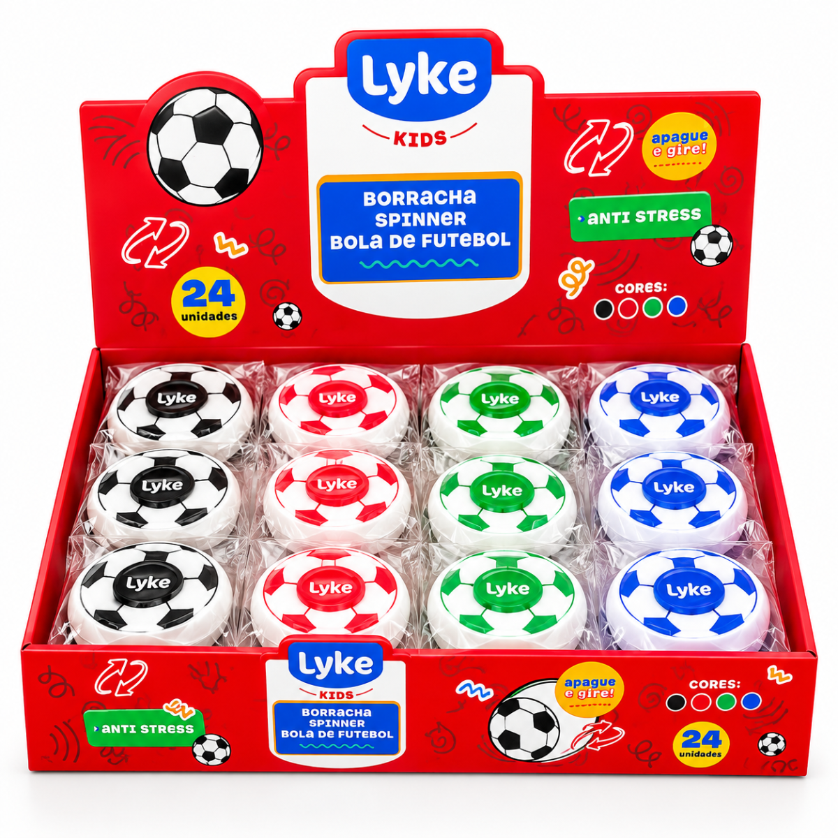 BORRACHA LYKE SPINNER FUTEBOL VARIADOS